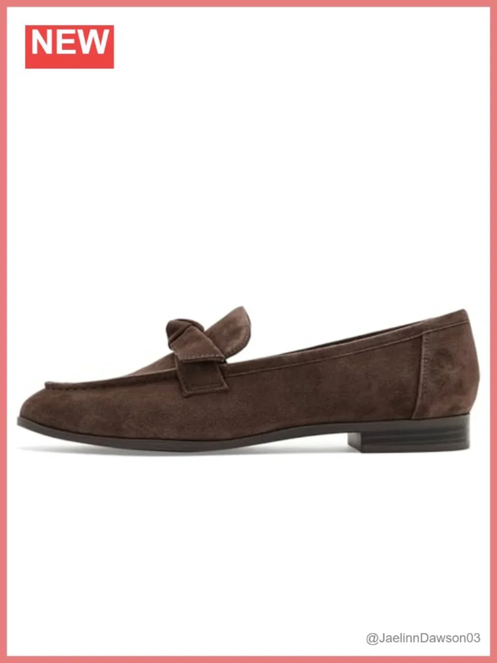 Suede Slip-On Loafer with Bow Detail, Flexible Sole, Round Toe, Everyday Comfort